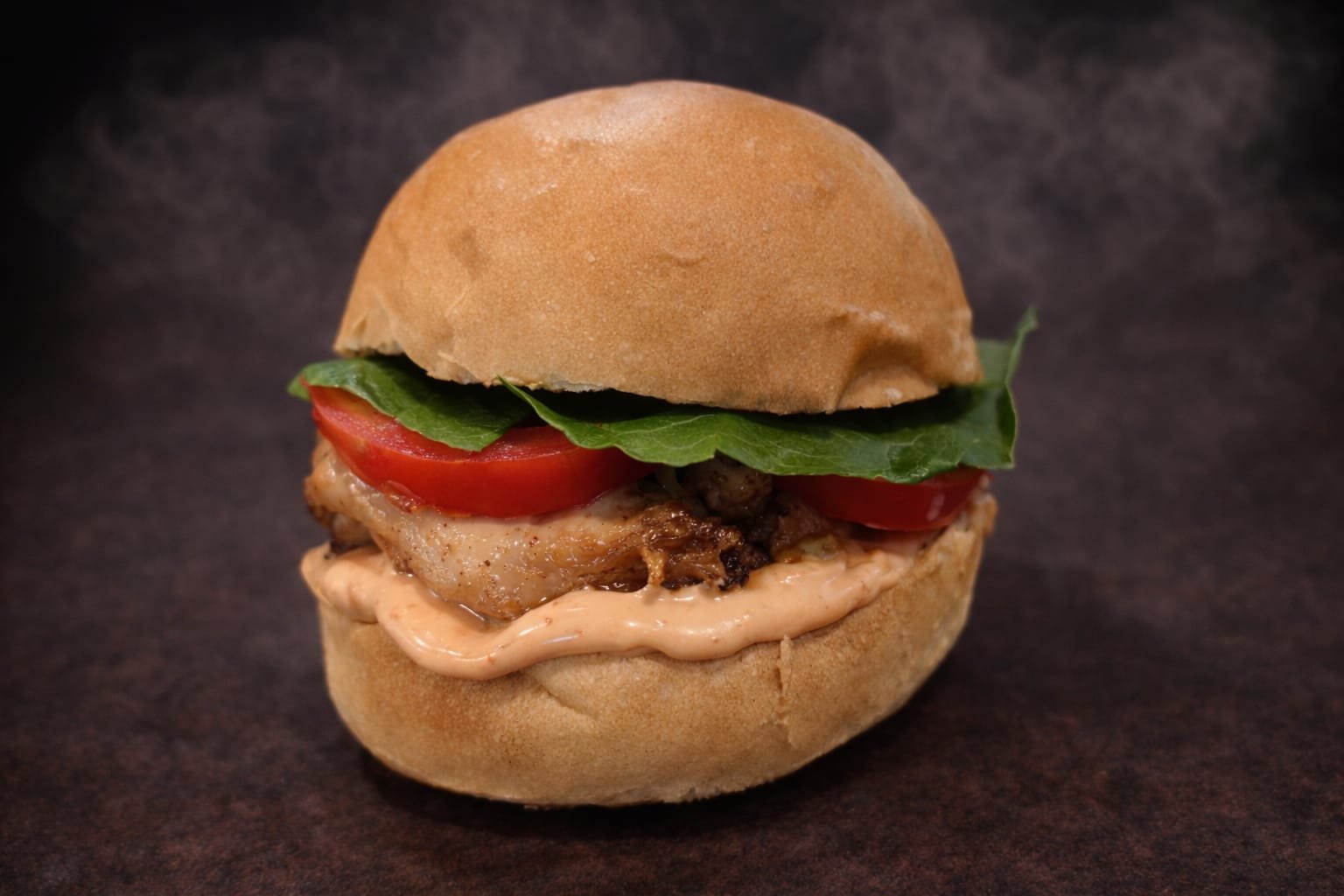 Marinated Chicken Thigh Burger